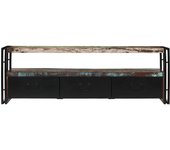 Mueble tv madera maciza recuperada 120 x 30 x 40 cm
