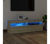 Mueble de tv | mueble de salón | mesa de tv con luces led roble sonoma 120x35x40 cm cfw69752