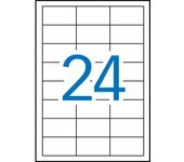 Etiquetas blancas removibles 64.6 x 33.8mm 100 hojas apli