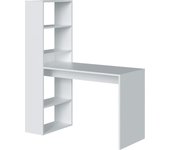 Mesa de escritorio y estanteria en color blanco artik