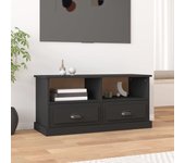 Mueble para tv | mueble de salón | mesa de tv madera contrachapada negro 93x35,5x45 cm cfw30103