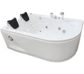Bañera de hidromasaje blanca 170 x 115 cm para 2 personas 15 jets - tulip