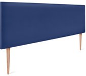 Dhome cabecero de polipiel liso 150x105cm con patas camas 150 - azul