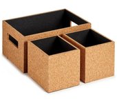 Caja decorativa marrón mdf corcho (3 pcs)