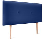 Dhome cabecero de polipiel liso con botones 105x105cm con patas camas 105 - azul