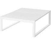 Mesa de centro de jardín laminada io de aluminio blanca