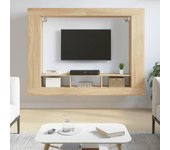 Mueble de tv | mueble de salón | mesa de tv madera de ingeniería roble sonoma 152x22x113 cm cfw91966