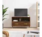 Mueble para tv | mueble de salón | mesa de tv madera contrachapada roble marrón 80x36x50 cm cfw56634