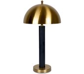 Lampara con pie y tulipa de metal campana en color dorado rio