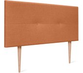 Dhome cabecero de lino natural con botones 95x105cm con patas camas 90 - naranja