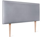 Dhome cabecero de polipiel liso 110x105cm con patas camas 105 - plata