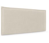 Dhome cabecero de lino natural liso con ribete 105x50cm camas 105 - beige