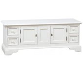 Biscottini mueble tv shabby blanco 150 x 56 x 51cm made in italy | mueble tv madera maciza de tilo | mueble tv salón | mueble tv