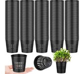 200 uds. vasos de red de malla ranurados para jardín de 2 pulgadas, macetas redondas de vasos de red resistentes para malla ranurada hidropónica