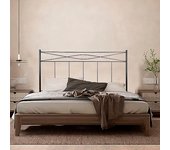Cabecero de forja encinarejo, color negro. cabezal para cama de 105 cm, cama matrimonio ( 110 x 120 )