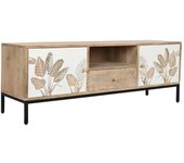Mueble de tv dkd home decor metal madera de mango (140 x 40 x 50 cm)