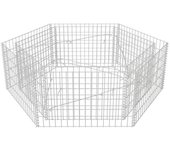 Cama elevada de gaviones hexagonales 160x140x50 cm