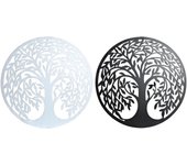 Decoración de pared dkd home decor 98 x 1 x 98 cm 100 x 1 x 100 cm negro árbol blanco tradicional (2 unidades)