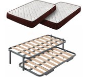 Colchón viscosoft ergos 15 + cama nido con 4 patas | medidas: 105x180x15 cm