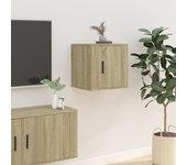 Mueble para tv de pared | mueble de salón | mesa de tv roble sonoma 40x34,5x40 cm cfw12301