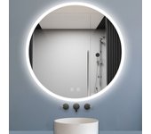 Espejo led de baño redondo 70 x 70 cm, bluetooth, brillo regulable, antivaho