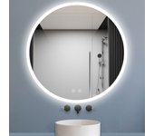 Espejo led de baño redondo 80 x 80 cm, bluetooth, brillo regulable, antivaho