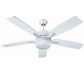 Bastilipo - adra blanco led (132cm) - ventilador de techo 3 velocidades con mando a distancia y palas reversibles