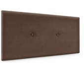 Dhome cabecero de tela aqualine liso con botones 110x50cm camas 105 - marrón