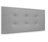 Dhome cabecero de polipiel capitoné 110x60cm camas 105 - gris claro