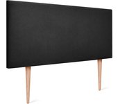 Dhome cabecero de tela aqualine liso 110x105cm con patas camas 105 - negro
