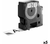 Cinta laminada para rotuladoras dymo d1 53713 24 mm labelmanager™ blanco negro (5 unidades)