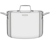 Tramontina - olla grano, alta y de terminación brillante, de acero inoxidable, con cuerpo triple y tapa, 24 cm y 7,7 l