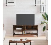 Mueble para tv | mueble de salón | mesa de tv madera contrachapada roble ahumado 100x35x45 cm cfw28413