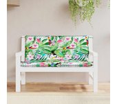 Juego de 2 cojines para banco de jardín multicolor 120x50x7 cm