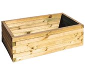 Macetero rectangular de madera