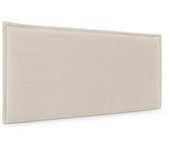 Dhome cabecero de lino natural liso con ribete 95x50cm camas 90 - beige