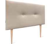Dhome cabecero de polipiel liso con botones 105x105cm con patas camas 105 - beige