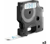 Cinta laminada para rotuladoras dymo d1 45011 12 mm labelmanager™ azul transparente (5 unidades)