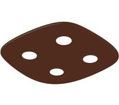 Lumicom | river free lámpara de techo, 4x gx53, max 8w, metal, corten marrón, 55x55cm
