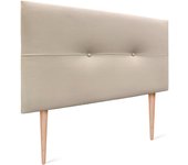 Dhome cabecero de polipiel con botones 95x105cm con patas camas 90 - beige