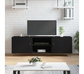 Mueble para tv | mueble de salón | mesa de tv madera de ingeniería negro 150x30x50 cm cfw75559