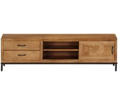 Mueble tv madera maciza de mango 140 x 30 x 40 cm