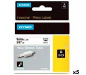 Cinta laminada para rotuladoras dymo rhino id1-9 1,5 m 9 mm (5 unidades)