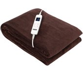 Manta eléctrica noveen eb655 marrón super suave 180x130cm