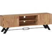 Mueble para tv | mueble de salón | mesa de tv madera maciza de acacia 140x30x45 cm cfw14484
