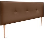 Dhome cabecero de polipiel con botones 160x105cm con patas camas 150/160 - arcilla