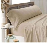 Burrito blanco juego de sábanas de coralina 965 beige de 105 cm