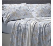 Burrito blanco juego de sábanas de coralina 985 azul de 135 cm