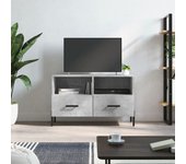 Mueble para tv | mueble de salón | mesa de tv madera contrachapada gris hormigón 80x36x50 cm cfw52312
