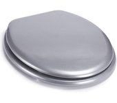 Tienda eurasia - tapa wc universal, mdf, bisagras de acero, 43,5x37,5 cm, plata